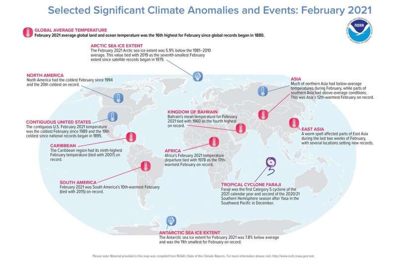 La Terra ha avuto il suo febbraio più freddo mai registrato dal 2014